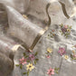 Luxe Silver Gray Pure Silk Suit And Kora Silk Dupatta With Sequins And Bharwa Embroidery