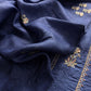 Sahiba 2025 Sangria Blue Pintuck Handloom Desi Tussar Suit With Zardosi And Resham Embroidery