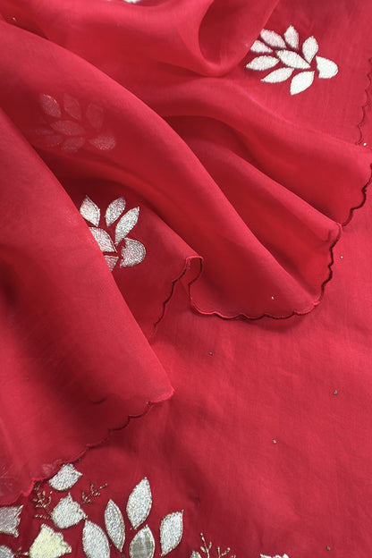 silk suit with kora silk dupatta

