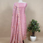 Pastel Pink Flamingo Embroidered Unstitched Suit In Tissue Silk