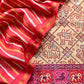 Yellow And Red Pure Maheshwari Silk Patola Kurta And Leheriya Dupatta With Banarasi Bootis