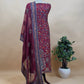 Red Pure Cotton Silk Suit With Kani Weaving