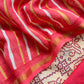 Yellow And Red Pure Maheshwari Silk Patola Kurta And Leheriya Dupatta With Banarasi Bootis