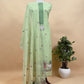 Light Pink Pichwai Jute Linen Suit Fabric With Shaded Jamdani Weaving
