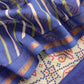 Mint And Blue Pure Maheshwari Silk Patola Kurta And Leheriya Dupatta With Banarasi Bootis