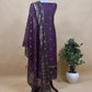 Saanjh Royal Blue Chanderi Silk Suit Fabric With Jamdani Weaving