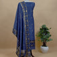 Saanjh Wine Chanderi Silk Suit Fabric With Jamdani Weaving
