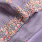 Mauve Flamingo Embroidered Unstitched Suit In Tissue Silk