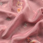 Pastel Pink Flamingo Embroidered Unstitched Suit In Tissue Silk