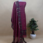 Saanjh Royal Blue Chanderi Silk Suit Fabric With Jamdani Weaving