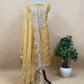 Luxe The Green Pure Kora Silk Suit With Gold And Silver Pitta Handwork