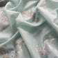 Light Cyan Pure Mul Cotton Suit with Cross Stitch Embroidery