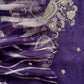 Luxe Violet Silk Suit Fabric And Organza Panel Dupatta With Dabka, Dori And Zardosi Handwork