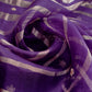 Luxe Violet Silk Suit Fabric And Organza Panel Dupatta With Dabka, Dori And Zardosi Handwork