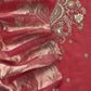 Luxe Violet Silk Suit Fabric And Organza Panel Dupatta With Dabka, Dori And Zardosi Handwork