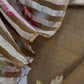 Wood Brown Kora Silk Suit Fabric With Appliqué Work And Hand Embroidery