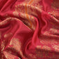 Red Palm Trees Kani Zari Silk Unstitched Suit