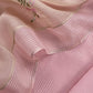 Baby Pink Handloom Kora Silk Suit Fabric With Embroidery