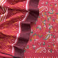 Red Pashmina Unstitched Dupatta-Suit With Kani Print