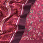 Rose Red Pure Pashmina Unstitched Dupatta-Suit With Kani Print