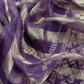 Luxe Purple Organza Silk Suit Fabric And Zari Panel Dupatta With Dori And Gotapatti Handwork