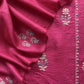 Sahiba 2025 Sangria Pink Pintuck Handloom Desi Tussar Suit With Zardosi And Resham Embroidery