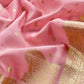Pink Premium Banarasi Chanderi Silk Unstitched Suit With Dupatta