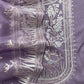Luxe The Purple Pure Kora Silk Suit With Gold And Silver Pitta Handwork