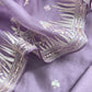 Luxe The Purple Pure Kora Silk Suit With Gold And Silver Pitta Handwork
