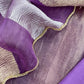 Gold purple Tissue silk Suit with Kingfisher Shikagarh Handwork