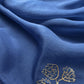 Royal Blue Handwoven Silk kurta And Kora Silk Dupatta With Pitta And Appliqué Work