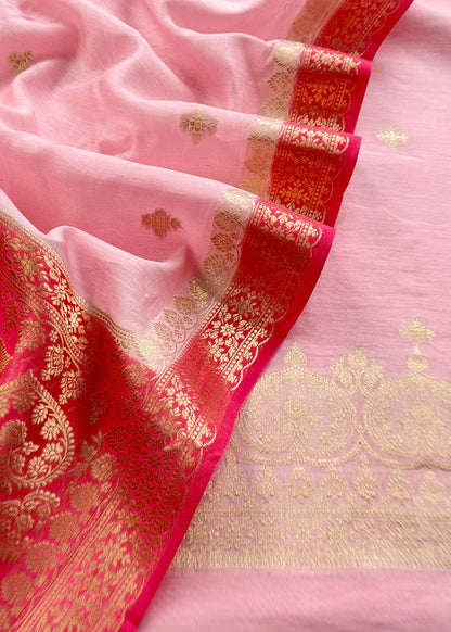 Banarasi chanderi suit set

