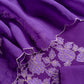 Royal Purple Handwoven Silk kurta And Kora Silk Dupatta With Pitta And Appliqué Work