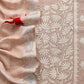 Light Peach Pure Unstitched Linen Suit With Dupatta