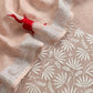 Light Peach Pure Unstitched Linen Suit With Dupatta