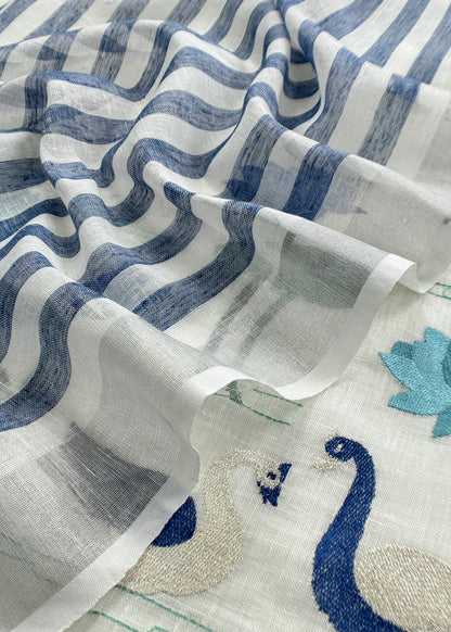dupatta suit in linen

