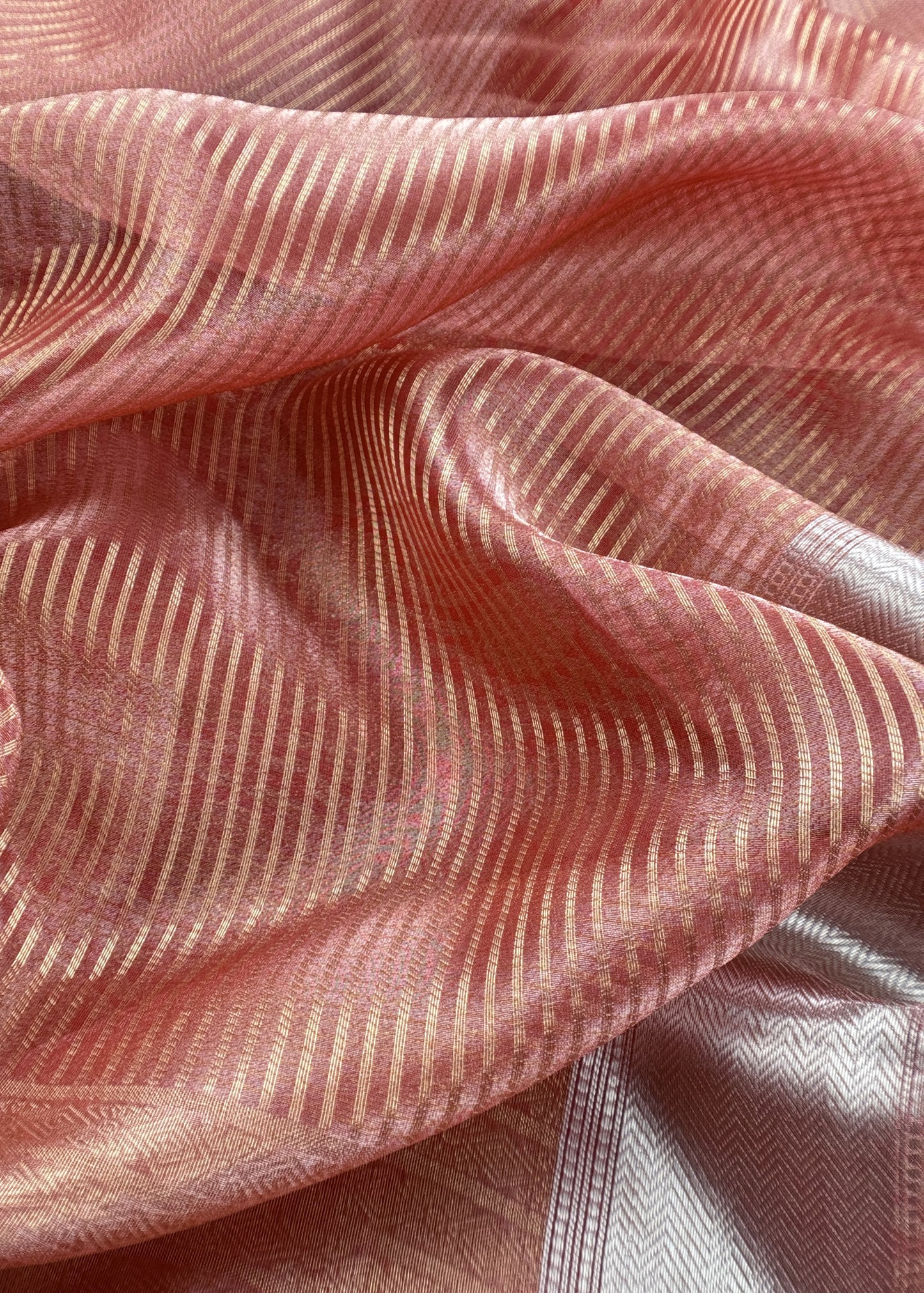 Red Brocade Silk Kurta And Zari Panel Silk Dupatta