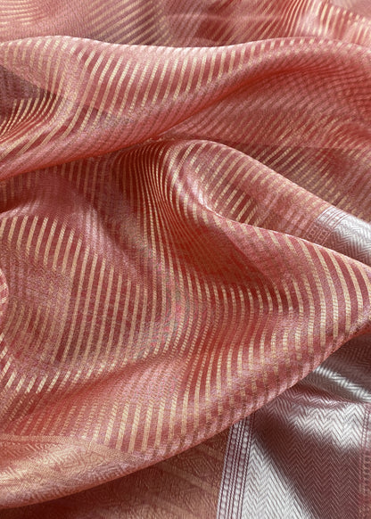 Red Brocade Silk Kurta And Zari Panel Silk Dupatta