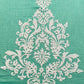Turquoise Handloom Mulmul Kurta And Kora Silk Dupatta With Applique Handwork