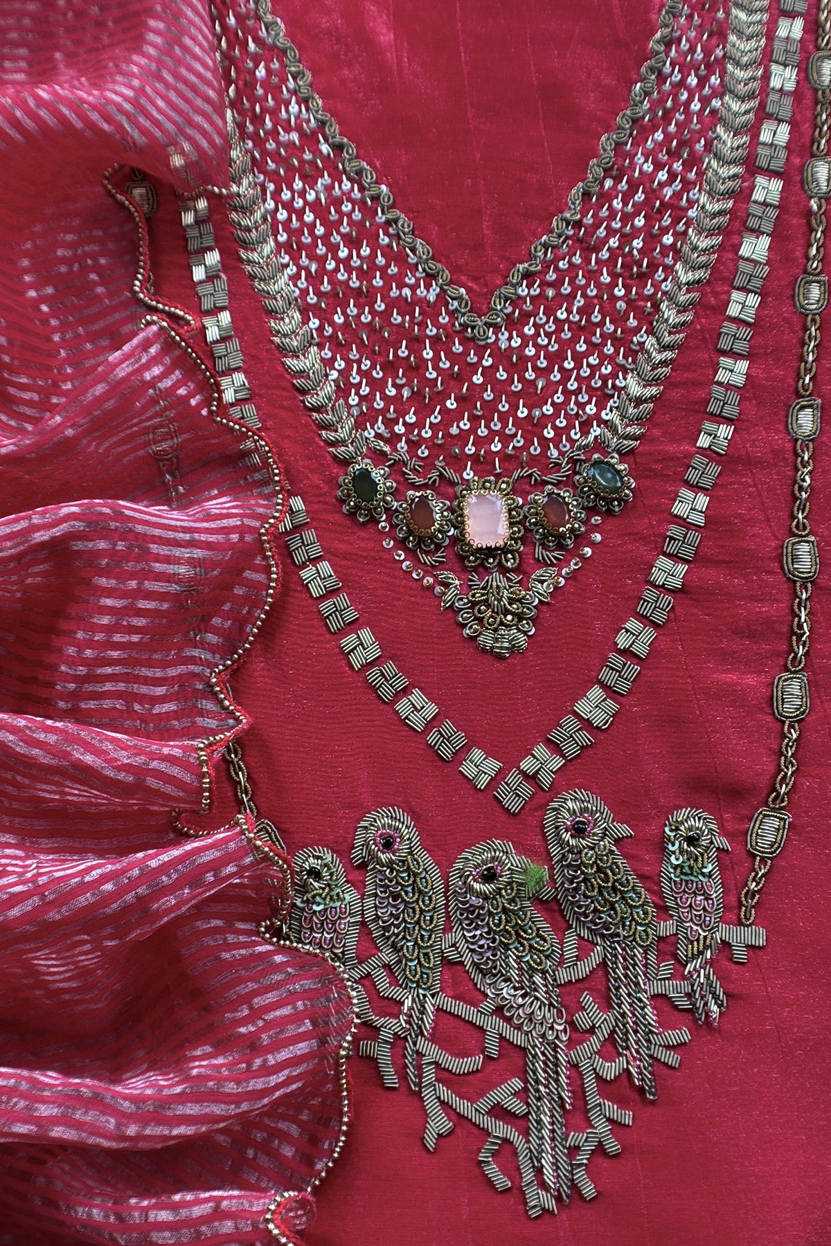 Indian ethnic wear tissue silk suits for women

