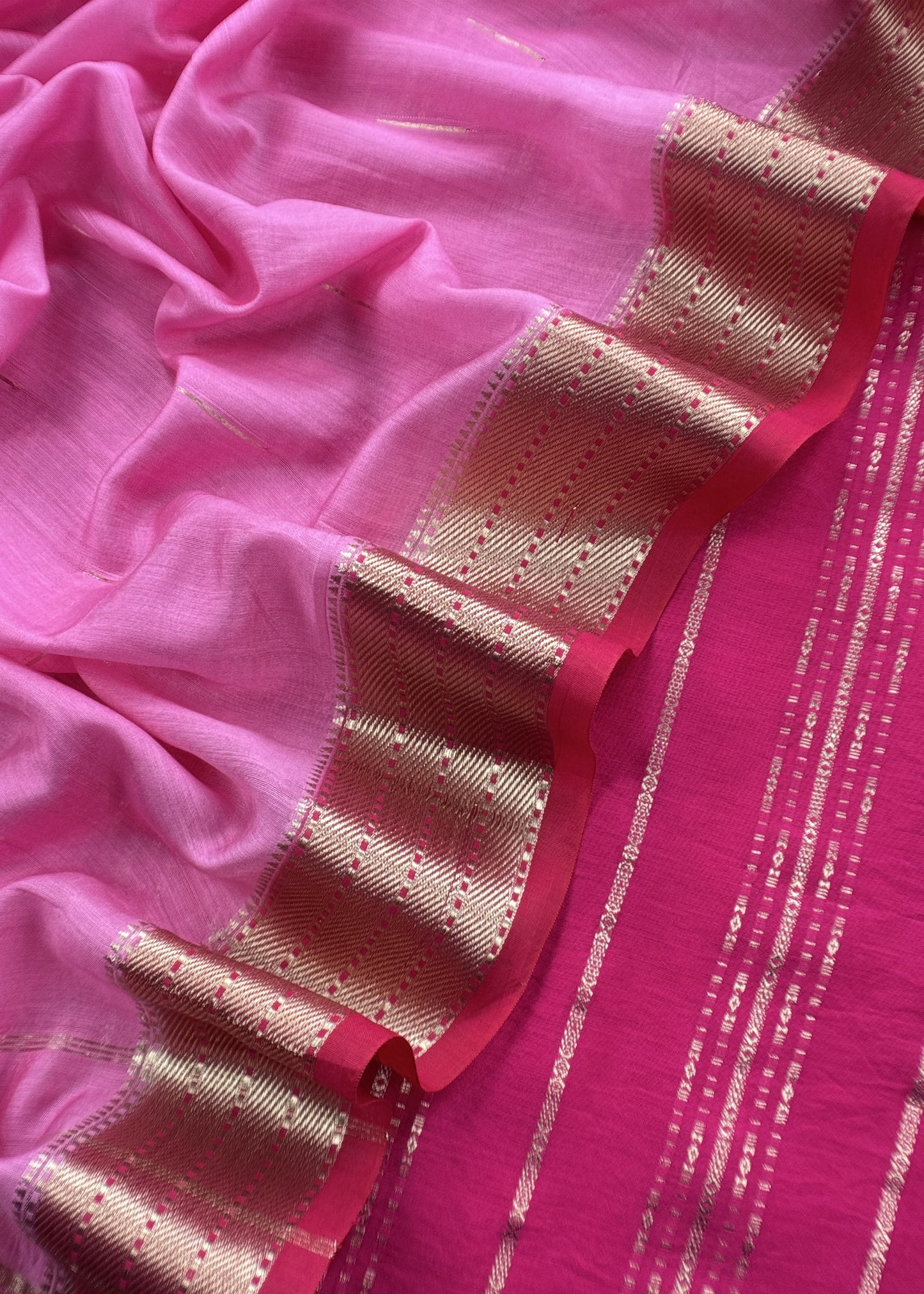 Pink Varanasi Silk Suit With Zari Weaving