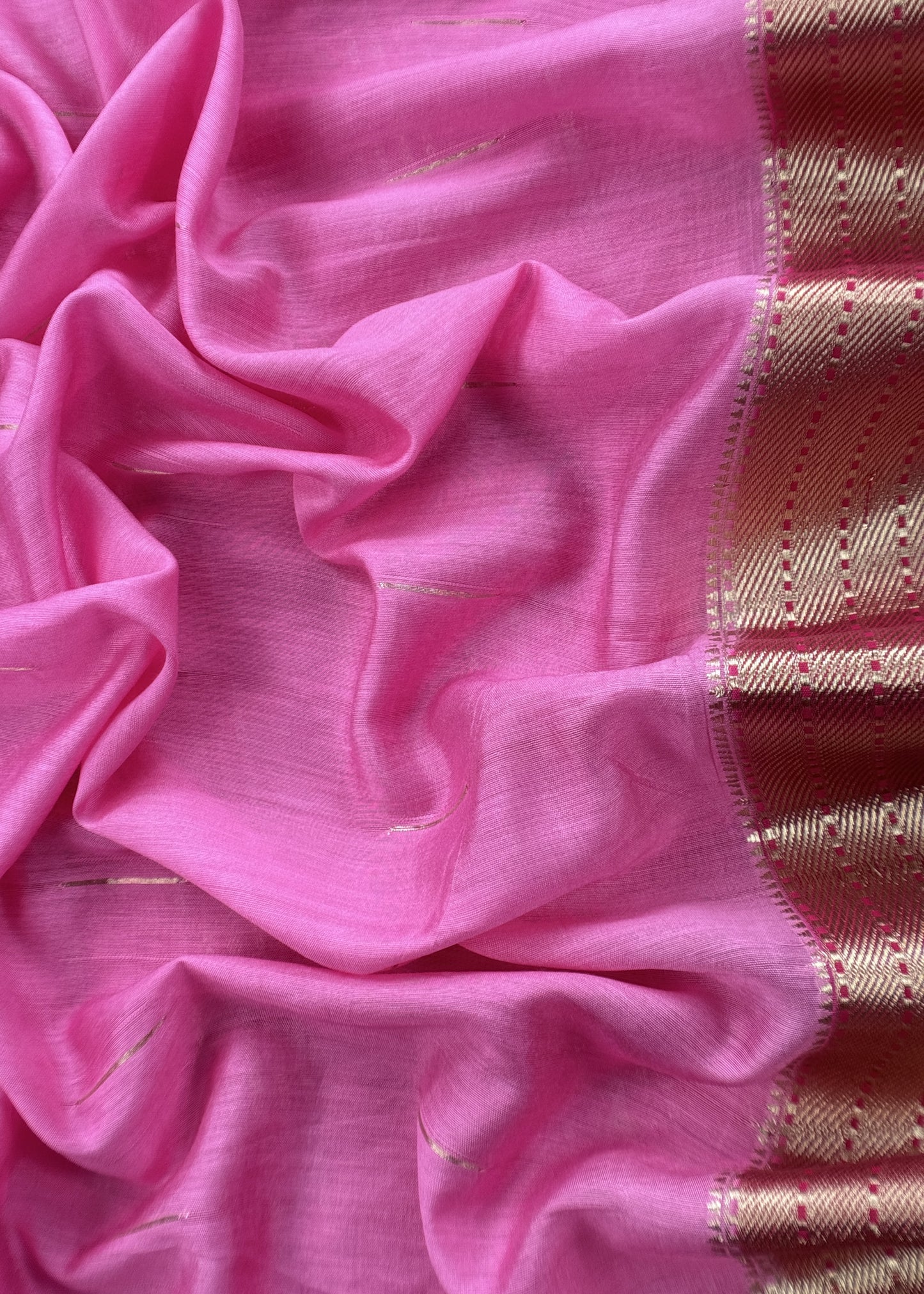 Pink Varanasi Silk Suit With Zari Weaving