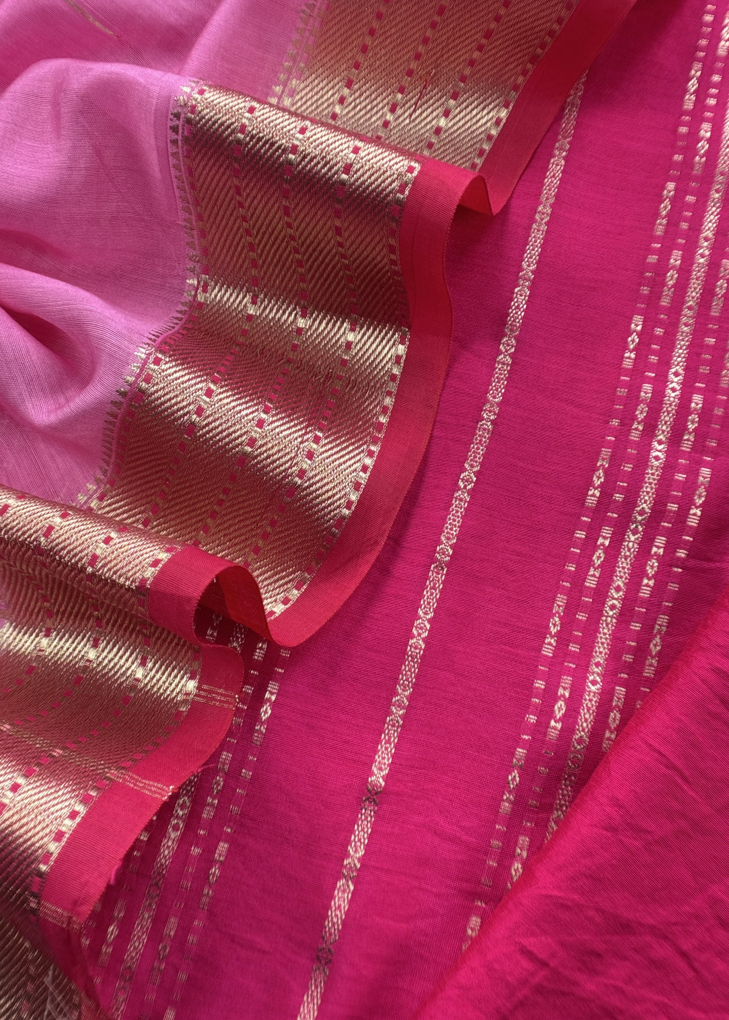 Pink Varanasi Silk Suit With Zari Weaving
