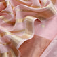 Pastel Pink Banarasi Chanderi Silk Suit With Zari Weaving