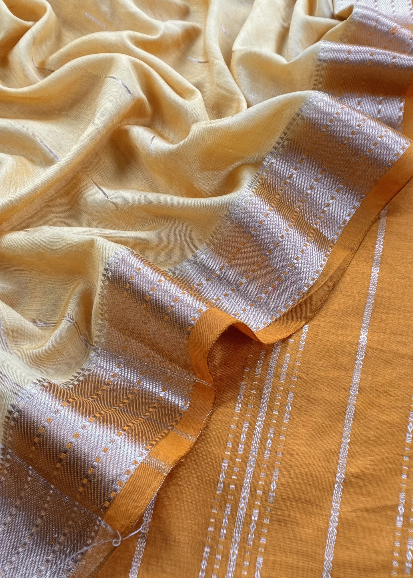 Mustard Varanasi Silk Suit With Zari Weaving