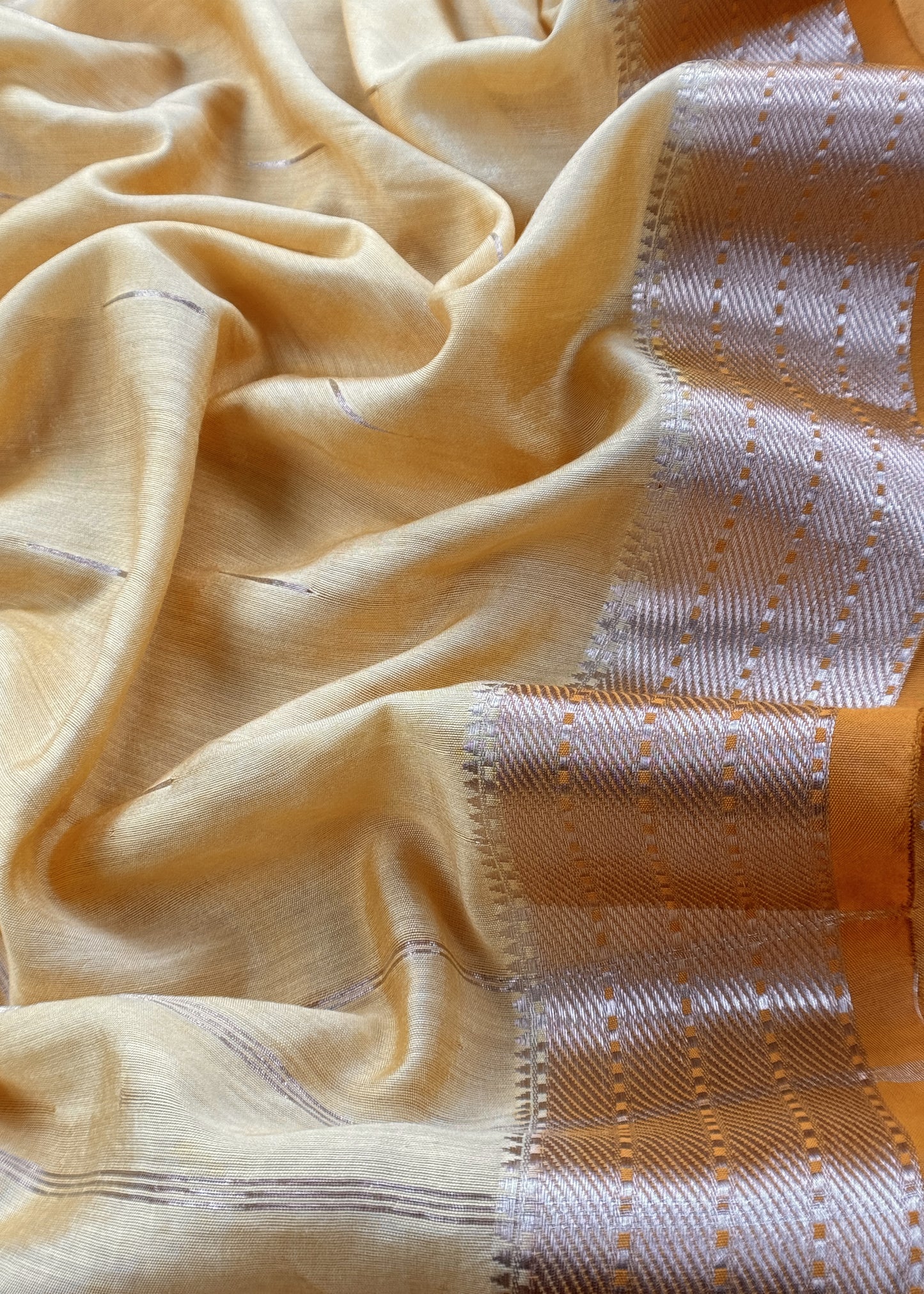 Mustard Varanasi Silk Suit With Zari Weaving