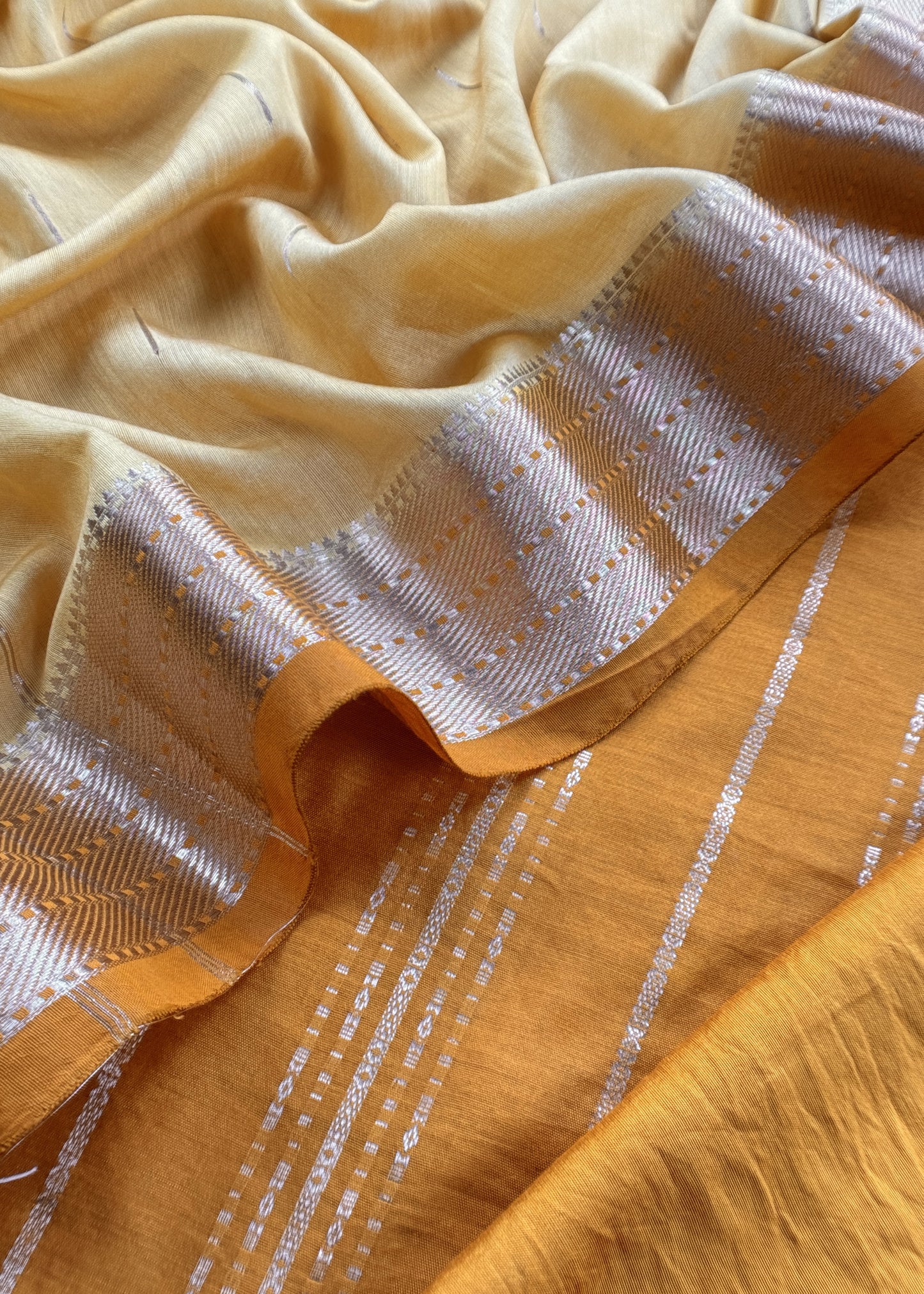 Mustard Varanasi Silk Suit With Zari Weaving