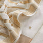 Off White Banarasi Chanderi Silk Suit With Zari Weaving