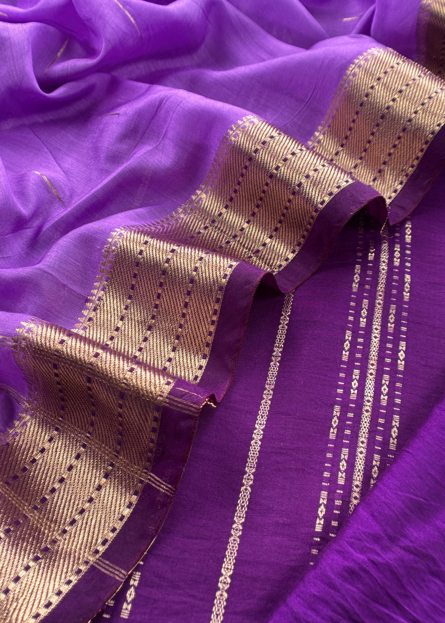 Purple Varanasi Silk Suit With Zari Weaving