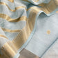 Pastel Blue Banarasi Chanderi Silk Suit With Zari Weaving